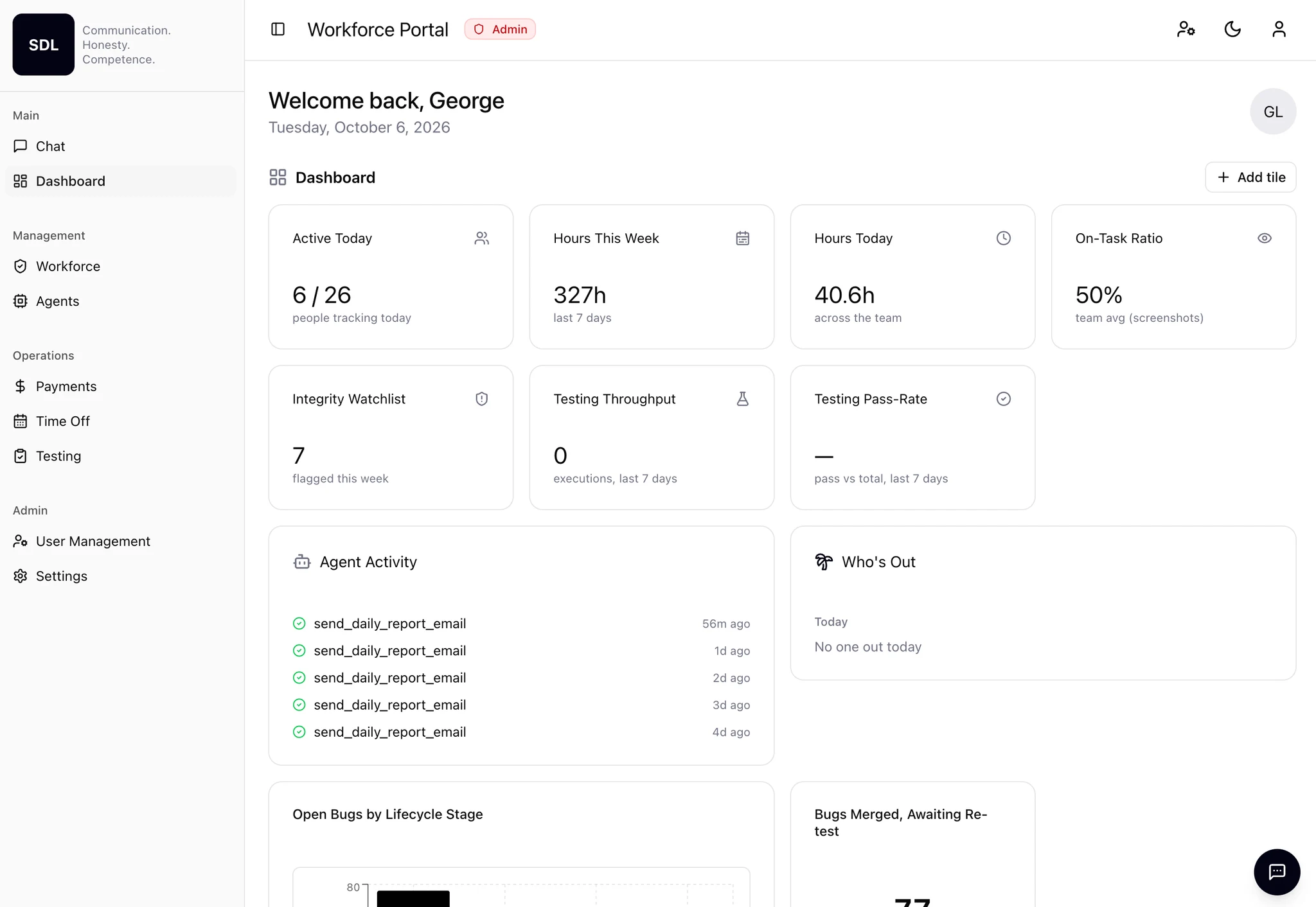Live delivery visibility in one view